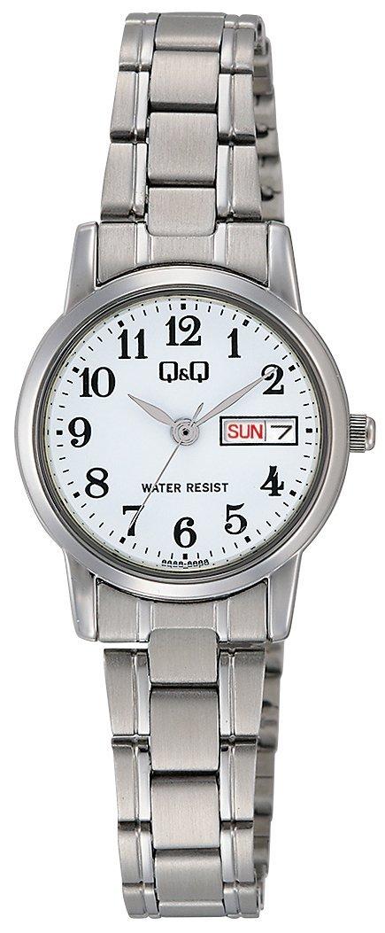 [Citizen Q&Q] Analog Watch, Waterproof, Date & Day, Metal Band, A207-204, Ladies, White