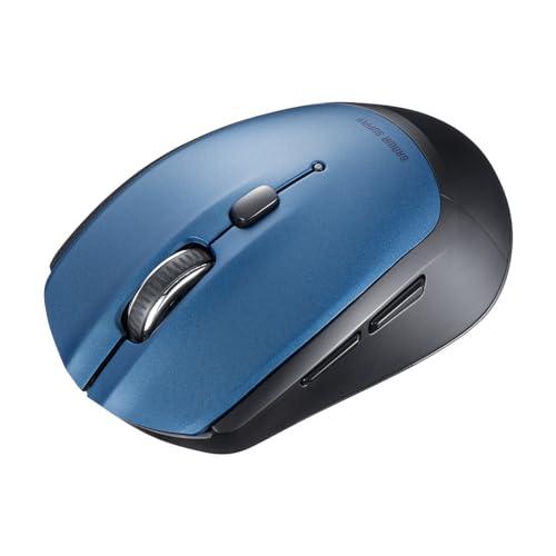Sanwa Supply Bluetooth Blue LED Mouse (5-Button, Blue) MA-BB509BL