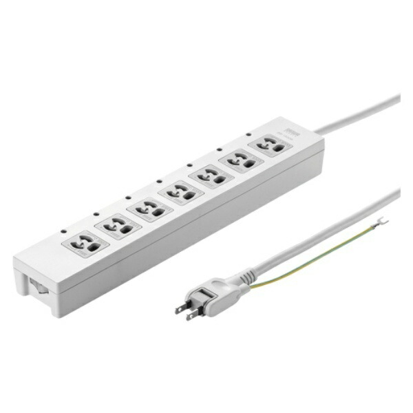 Sanwa Supply Power Strip with Master Switch + Surge Protector, 3-Prong, 7 Outlets, 2m TAP-F37-2CLZ