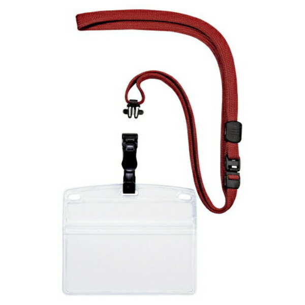 Open Industry Hanging Name Tag Nameplate Name Tag Card Holder Detachable 10-Pack Zipper Soft Case Red NL-6-RD