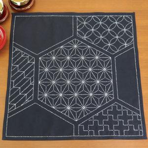 Olimpas Silk Sashiko Kit Multi-Purpose Cloth Tortoise Shell Pattern Play SK313