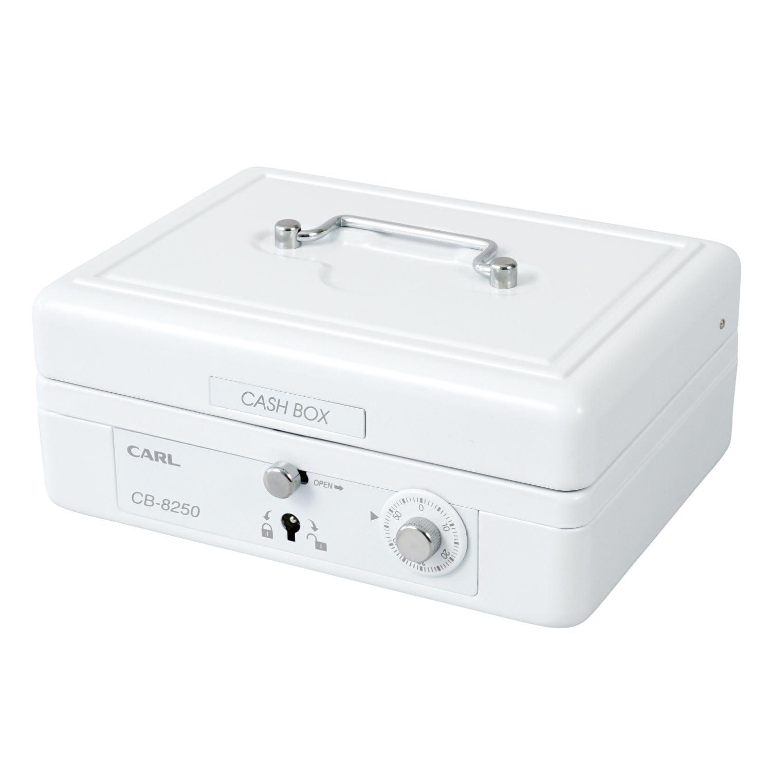 CARL Office Supplies Outdoor Register Portable Safe Cash Box A6 White CB-8250-W