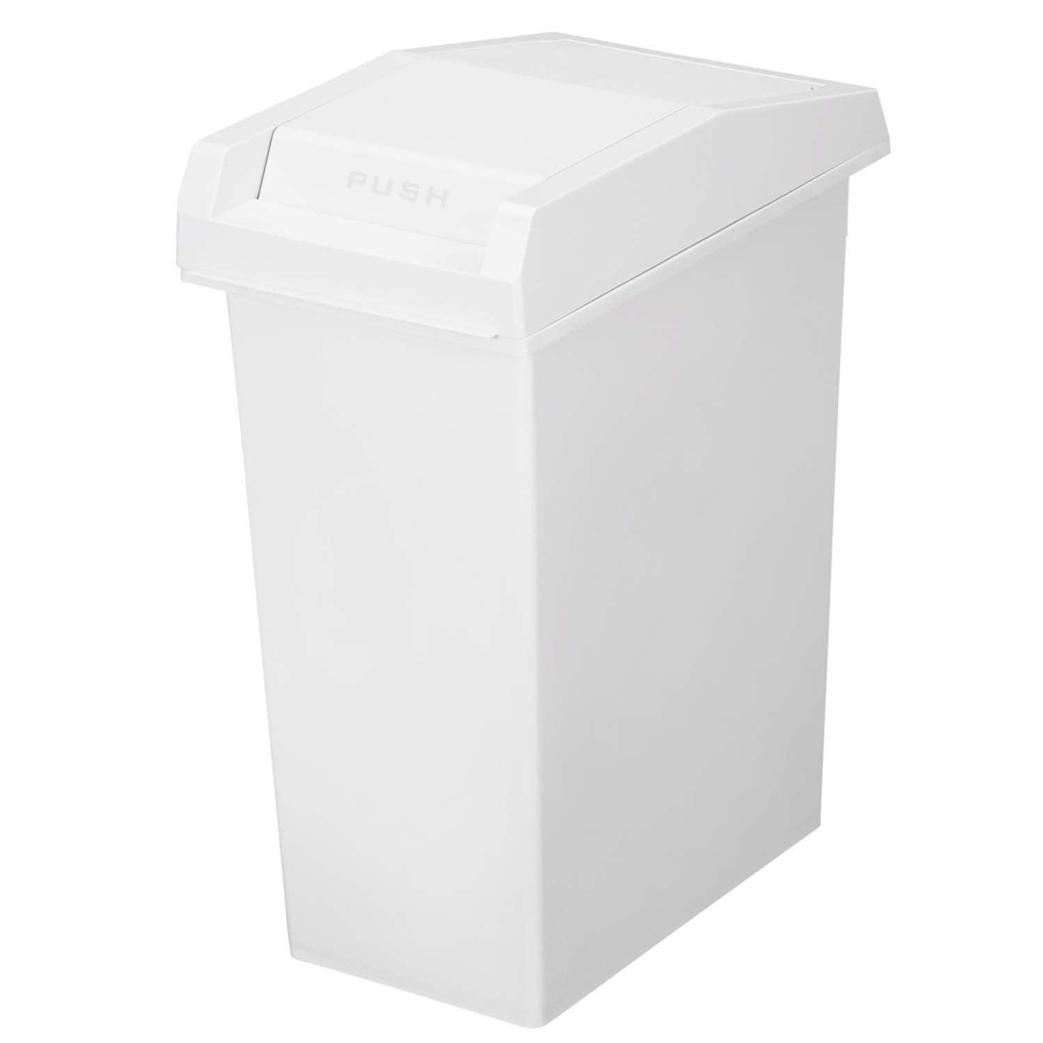 TONBO Shinkei Synthetic Tonbo Unido Trash Can with Slide Lid Lock Mechanism Kitchen 33 Liters White Gray Width 24.5 x Depth 41.5 x Height 53cm Lid Included Made in Japan