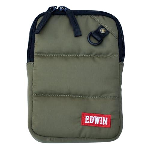 Etsumi Pouch EDWIN Quilted Shoulder Pouch Rope Strap Khaki VE-3578