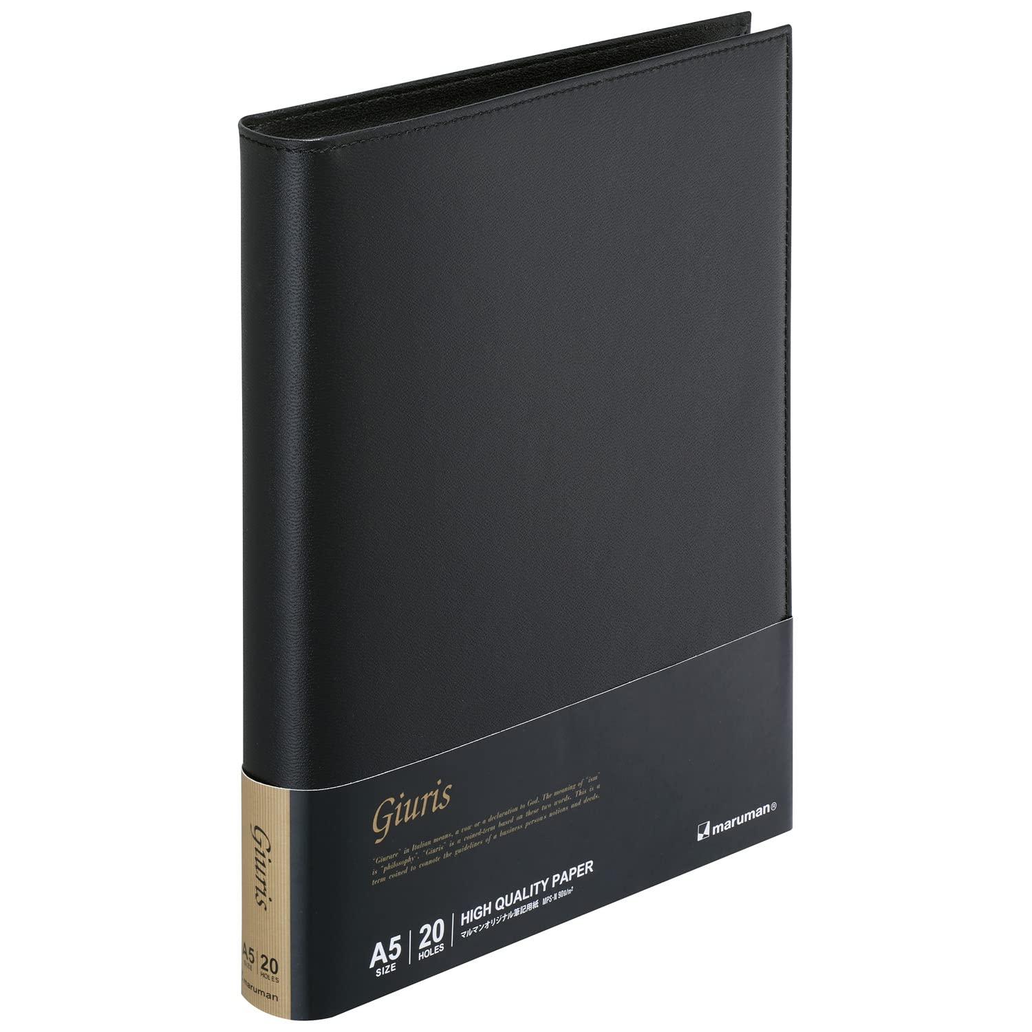 Maruman Loose-Leaf Binder A5 Jyuris 20-Hole Black F289B-05