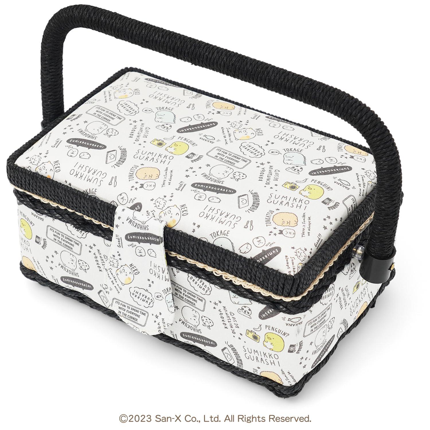 Hara Wool Sumikko Gurashi Sewing Box (Small) Sumikko Coordinate Series Storage Case Storage Box 1. Light Gray
