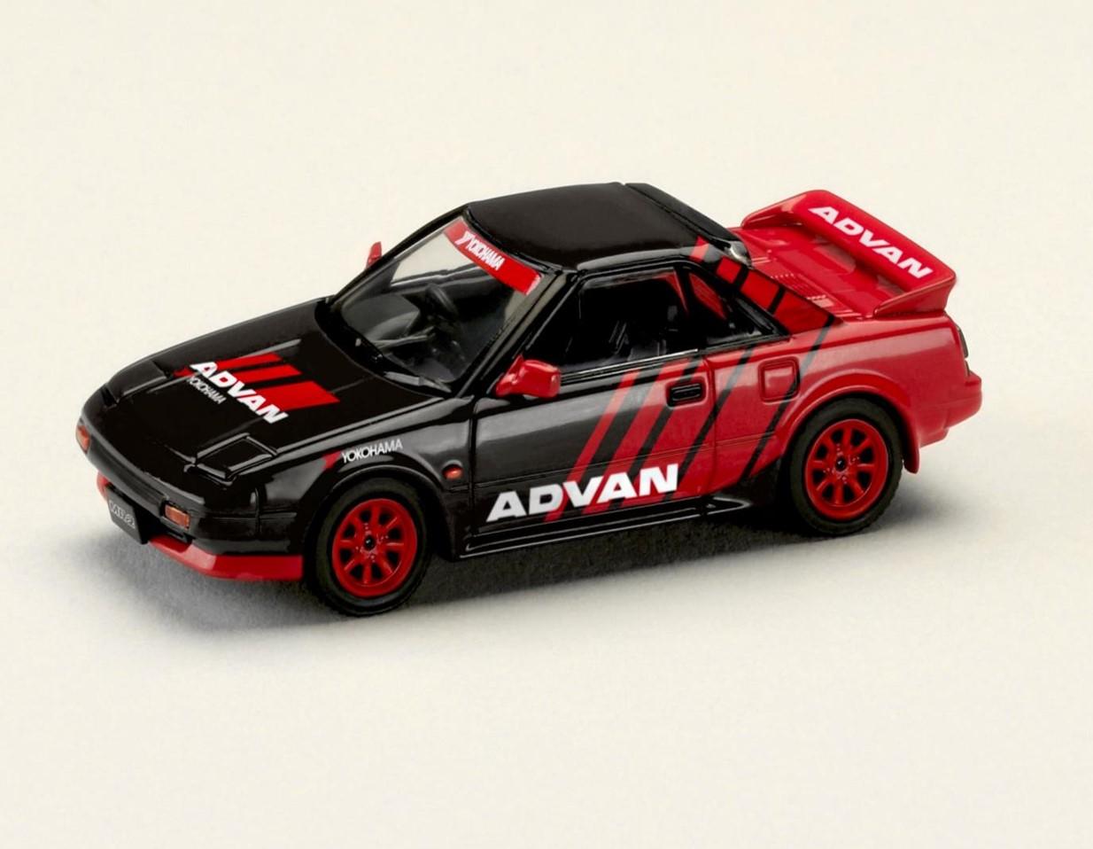 HJ64 1/64 Toyota MR2 1600G-LIMITED SUPER CHARGER YOKOHAMA ADVAN COLOR Ready-to-Run