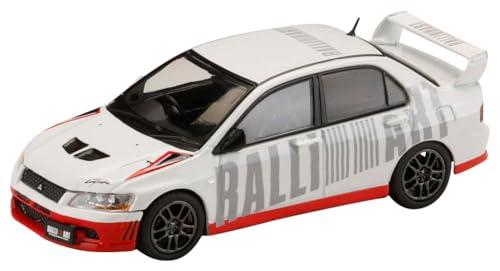 HJ64 1/64 Mitsubishi Lancer Evolution 7 GSR RALLIART Scotia White Ready-to-Run