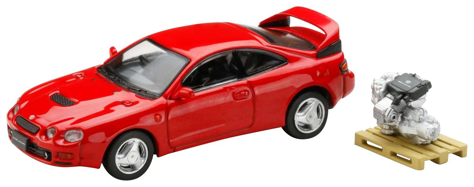 HJ64 1/64 Toyota Celica GT-FOUR WRC Edition (ST205) with Engine Display Model Super Red IV Completed Model