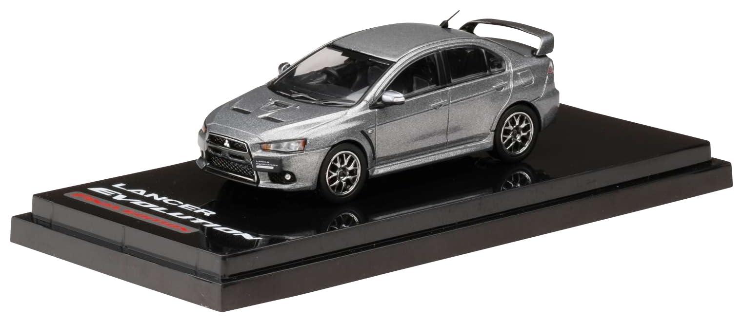 1/64 Mitsubishi Lancer Evolution X FINAL EDITION with Engine Display Model, Titanium Gray Metallic