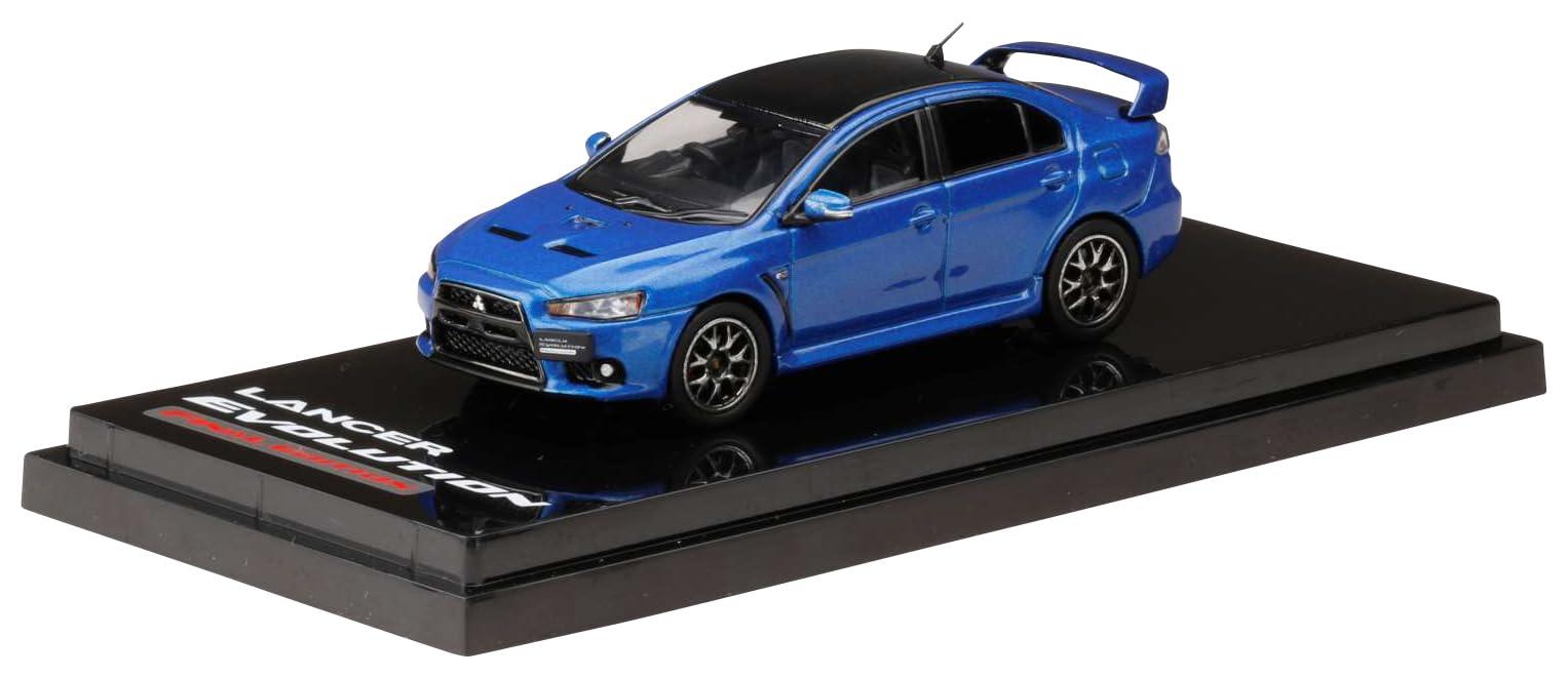 1/64 Mitsubishi Lancer Evolution X FINAL EDITION with Engine Display Model Lightning Blue Mica/Black Roof
