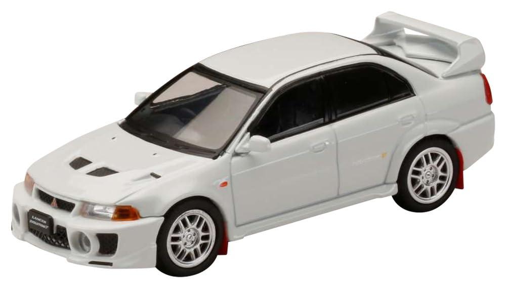Hobby Japan HJ64 1/64 Mitsubishi Lancer GSR Evolution 5 (CP9A) 1998 with Mud Flaps Scotia White Completed Model