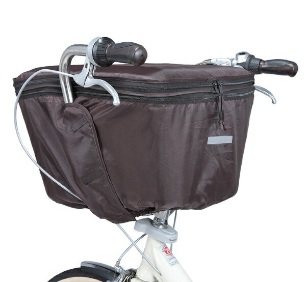 Kawasumi Seisakusyo Bicycle Front/Rear Universal Basket Cover (Center Basket Compatible) KW-767FR/BR Brown
