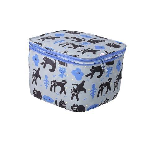 Two-Tier Front Basket Cover with Cat Pattern