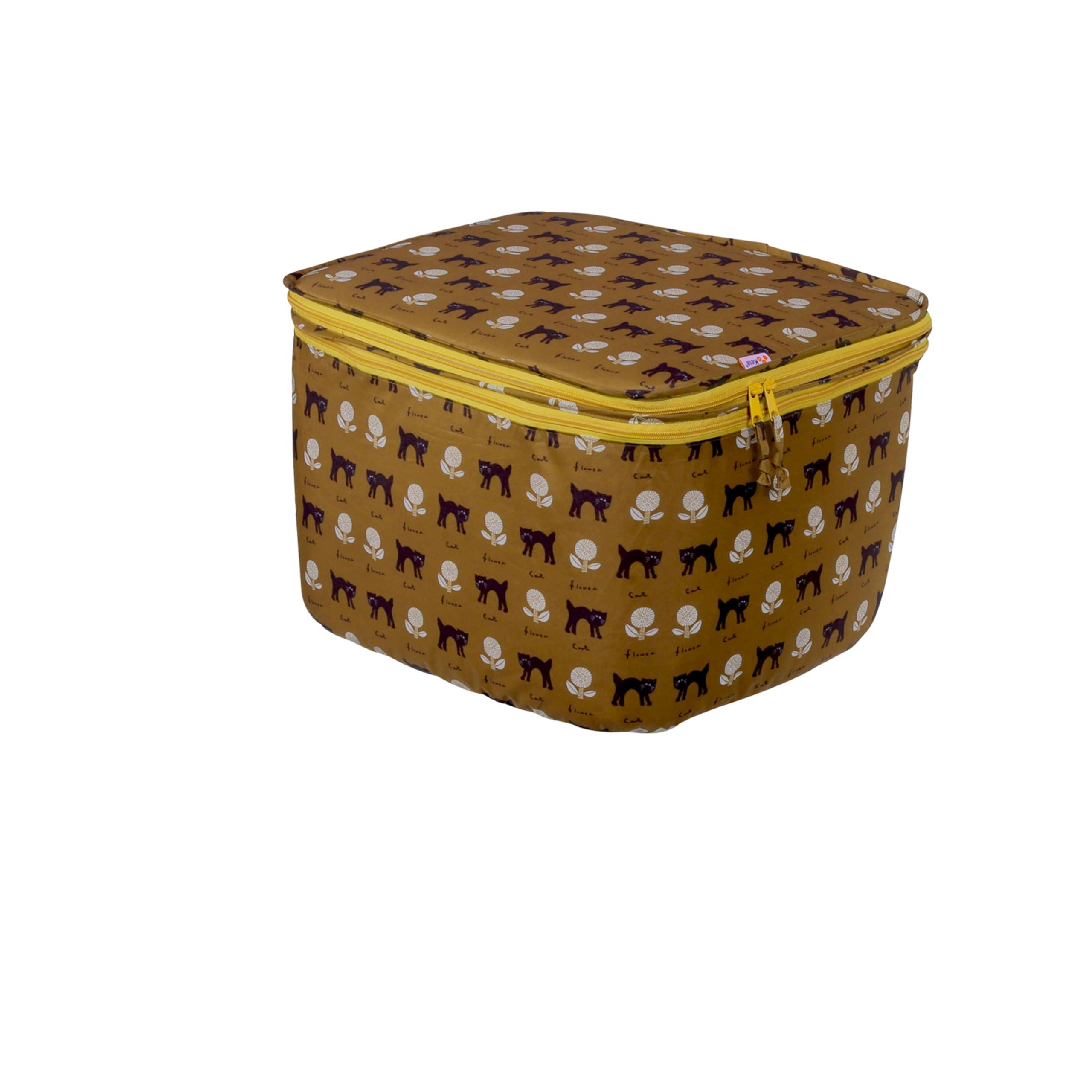 Two-Tier Front Basket Cover with Cat Pattern