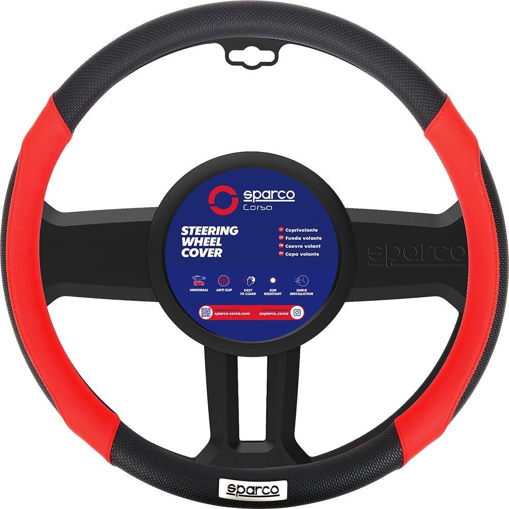 SPARCO-CORSA Steering Wheel Cover M Size (37~38cm) Red SPC1113RS_J