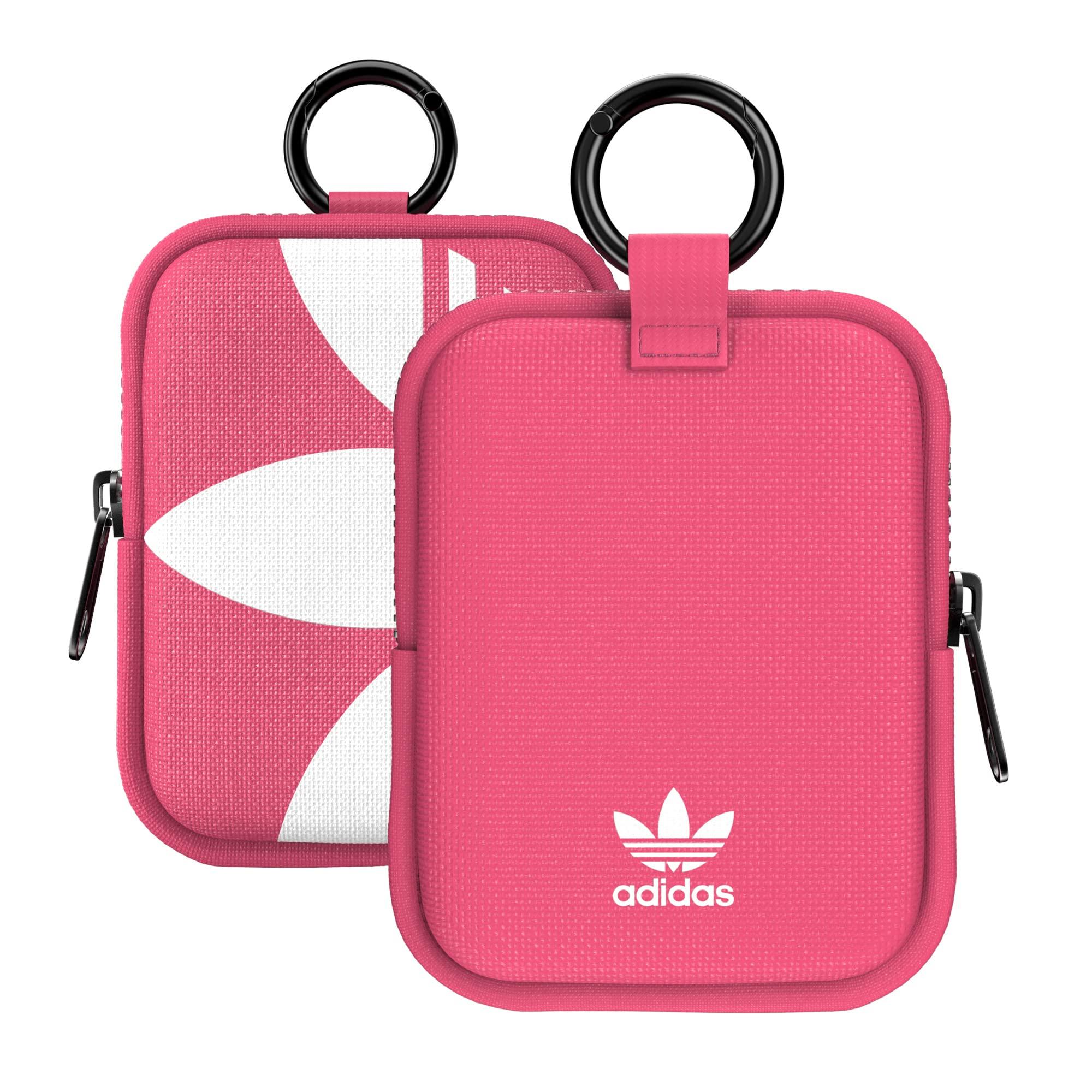 adidas Earbud Case Earbud Pouch Wireless Earbuds Compatible Cable Cover Mini Box Storage Box Pink with Logo [adidas OR small tech pouch SS23 pink/white]