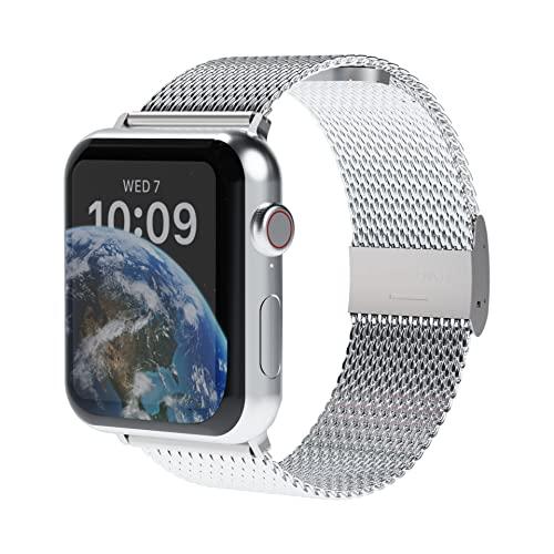 miak CLIP MESH BAND for Apple Watch 41/40/38mm Silver