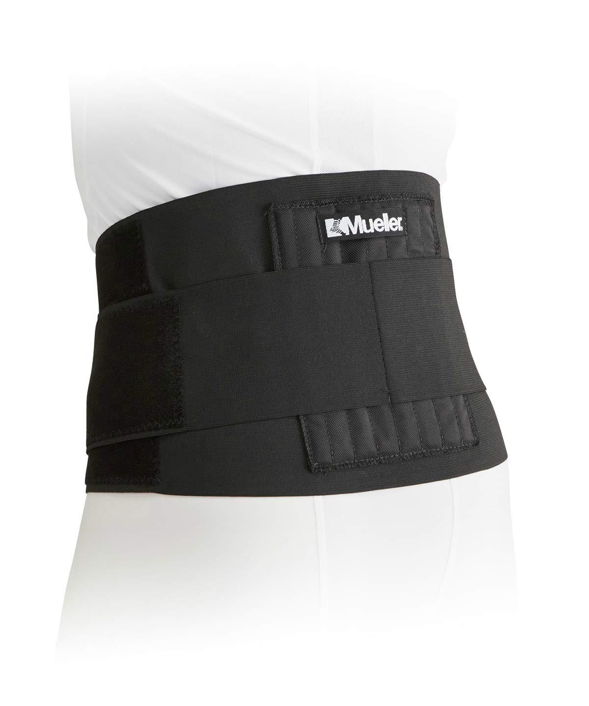 Mueller Lumbar Support Belt Waist Corset for Back Pain Adjustable Back Brace One Size Fits All (Waist Circumference 71-127cm) 55817