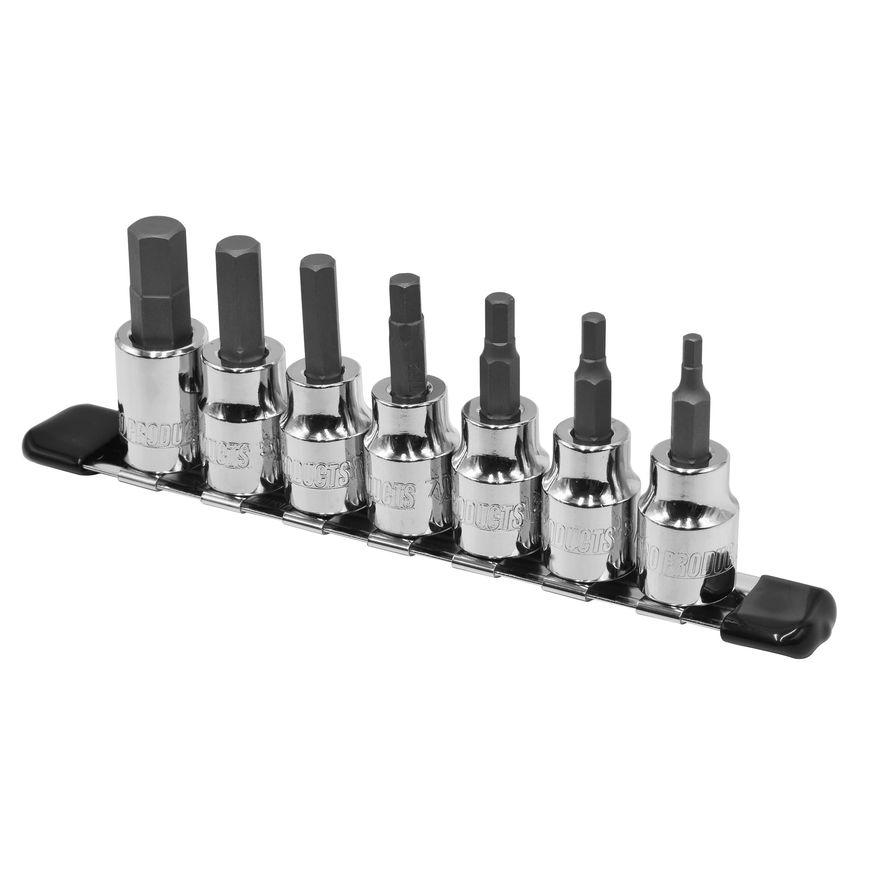 AP 3/8DR Bit Socket HEX Set Inch (7-Piece Set) | Socket Bit Bit Socket Hexagon Set Inch