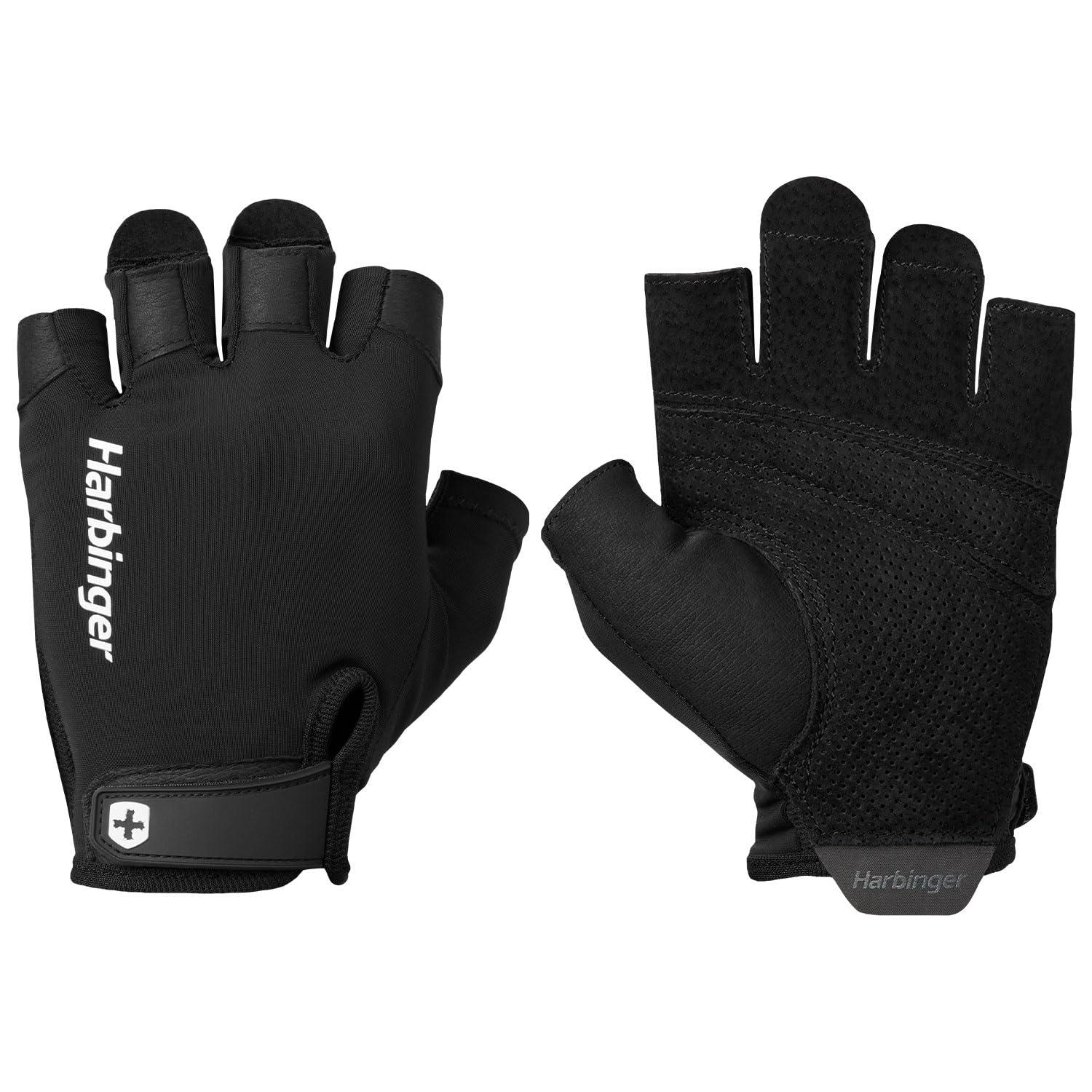 Harbinger Training Gloves for Weight Training and Lifting Pro Gloves 2.0 Black S (Wrist Circumference: 17.8-19cm) 22249