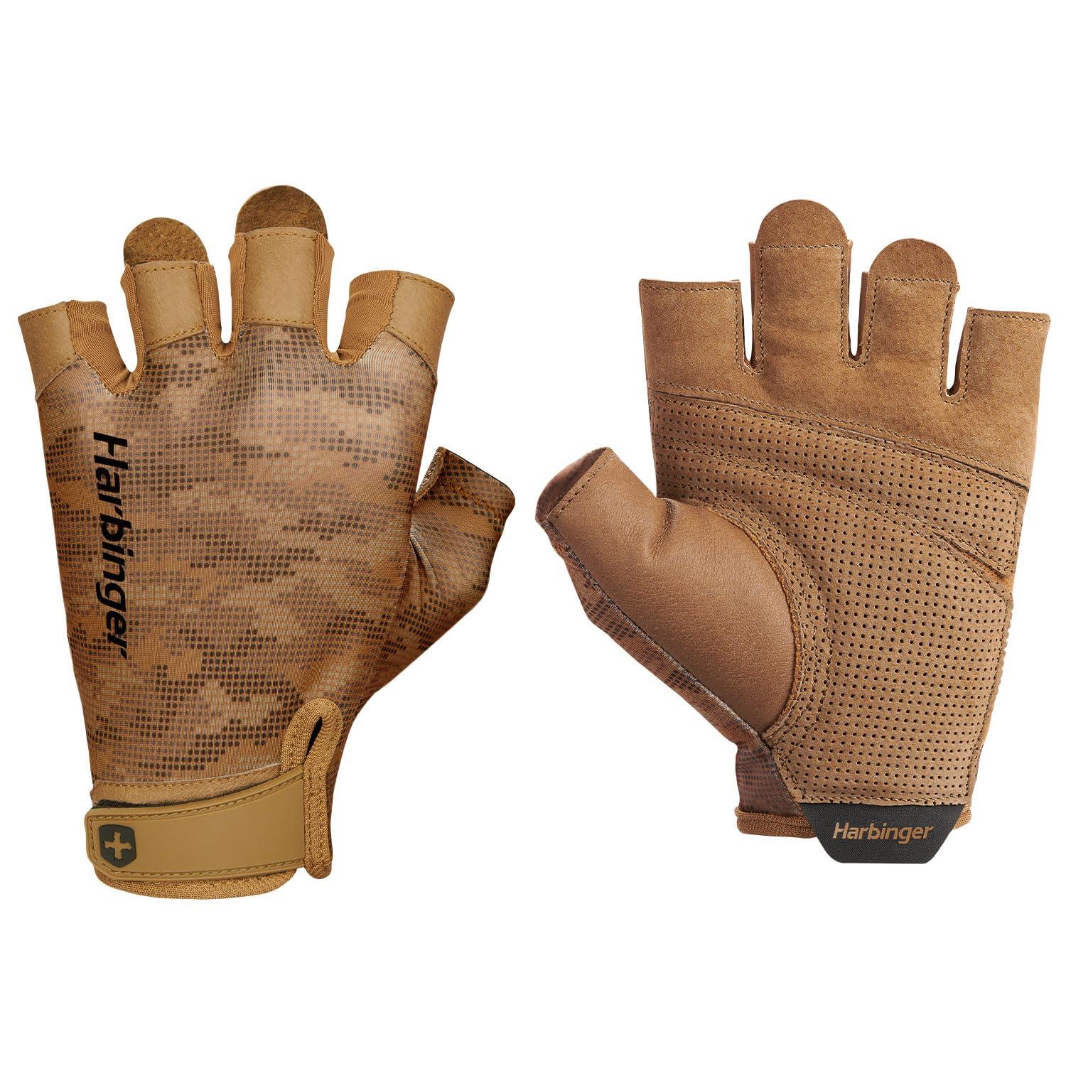 Harbinger Training Gloves for Weight Training and Lifting Pro Gloves 2.0 Brown M (Wrist Circumference: 19-20.3cm) 22254