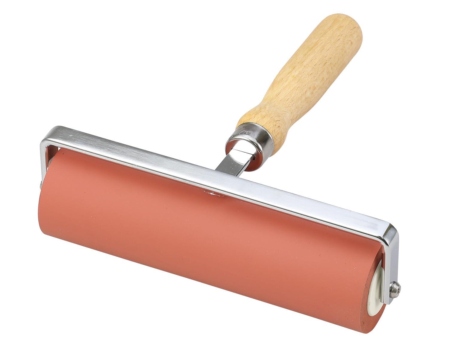 Artec Rubber Roller, Red, φ45×164mm (6 inches) 40114 Ink Application, Crafting, Printmaking, Paint, Wall, Art Supplies, Wall Painting