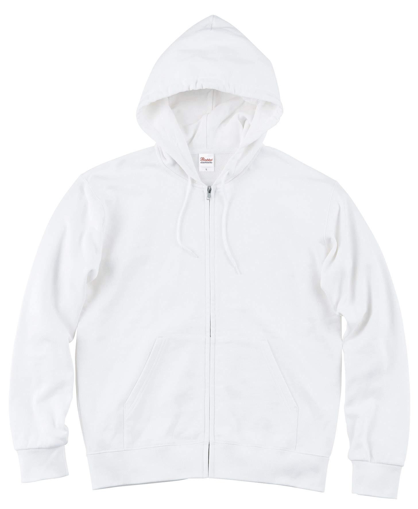 [Printstar] Sweatshirt 9.7oz Brushed Standard W-Hood Zip Pullover 00189-NNZ Men's White XL (Equivalent to Japanese size XL)