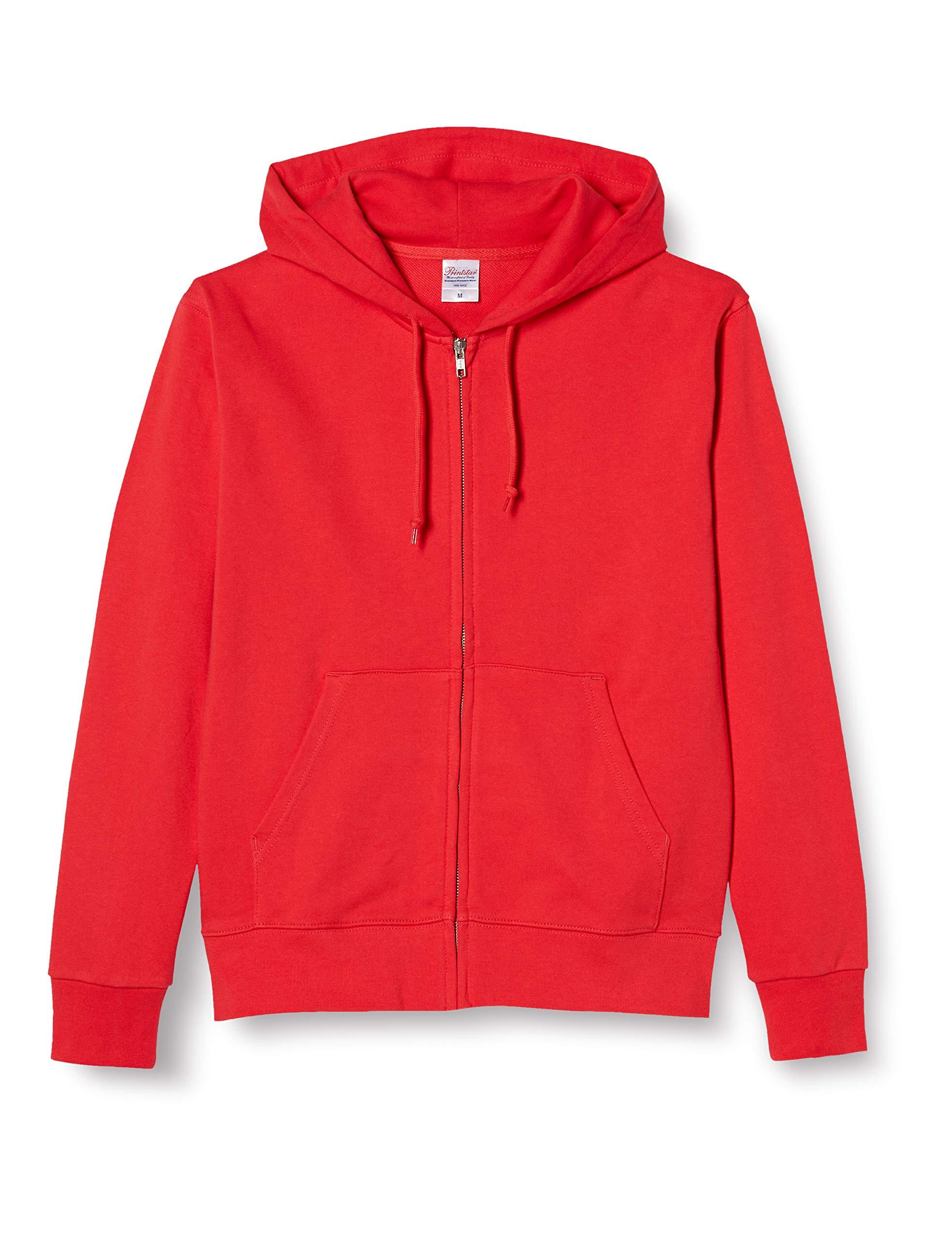 [Printstar] Sweatshirt 9.7 oz Brushed Standard Double Hooded Zip Pullover 00189-NNZ Men's Red 2XL (Equivalent to Japanese Size 2XL)