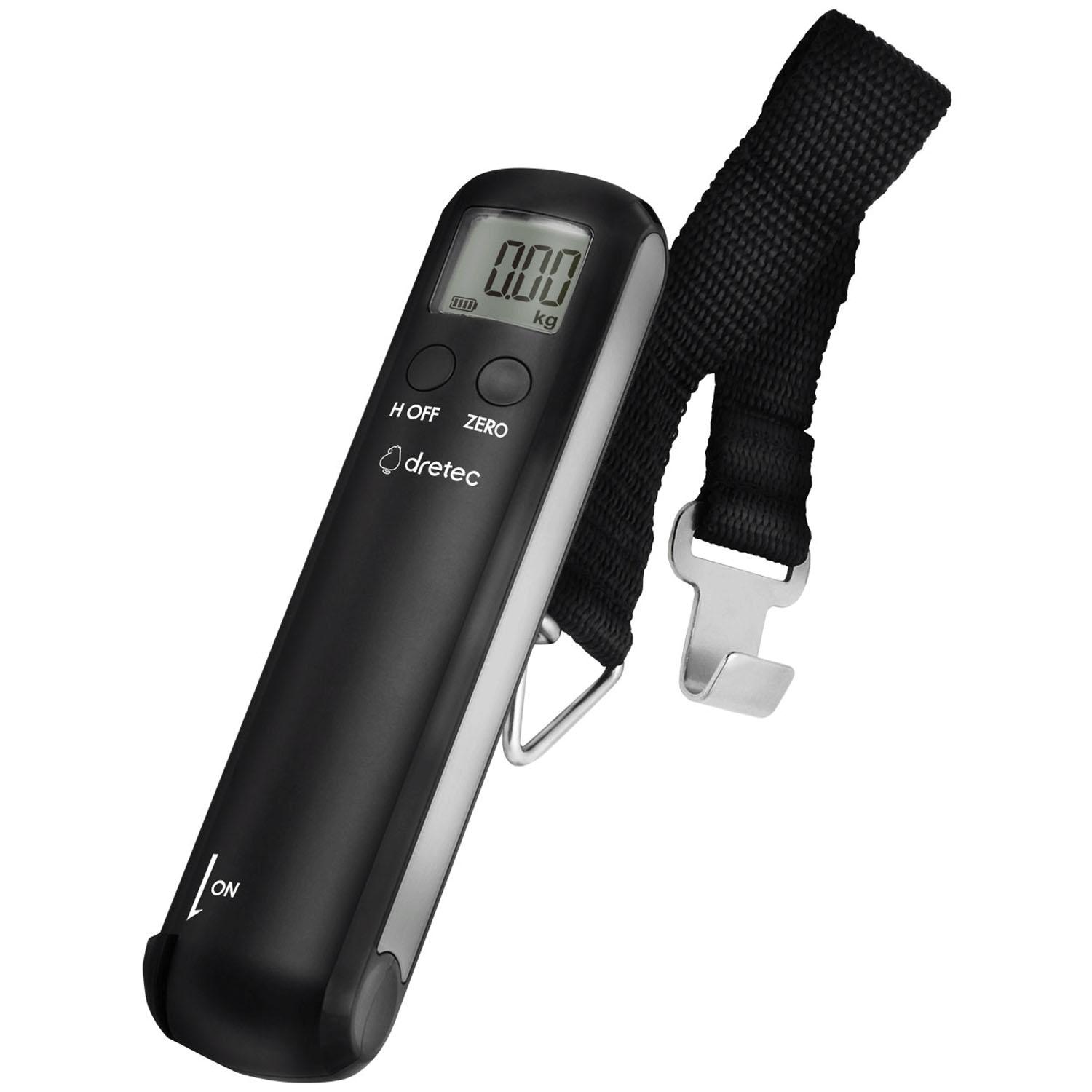 Dretec  Luggage Scale with Measuring Tape  Powered by Gravity, No Batteries Required  Travel Scale  Baggage Scale  Hanging  Digital  Tare Function  50kg  Travel Gear  Convenient Gadgets  Scale  Travel Goods  Triangular Scale  Airplane  Comfort Items  Travel  Domestic & International  No Batteries Required  LS-108BK