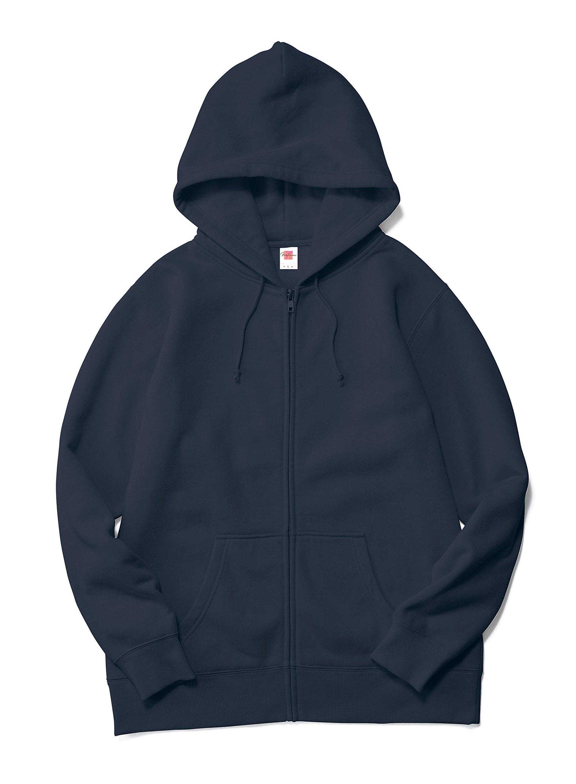 [LifeMax] Warm Brushed Fleece 10.2 oz Full-Zip Hoodie MS2113 Navy M