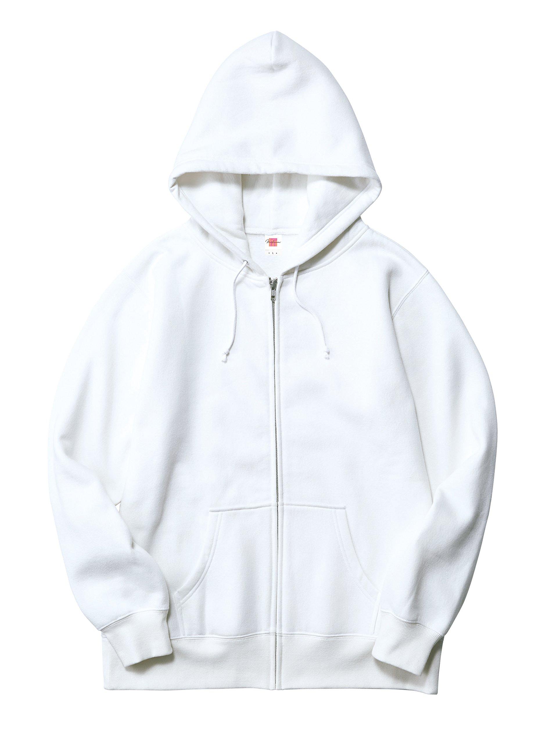[LifeMax] Warm Brushed Fleece 10.2 oz Full-Zip Hoodie MS2113 White XS