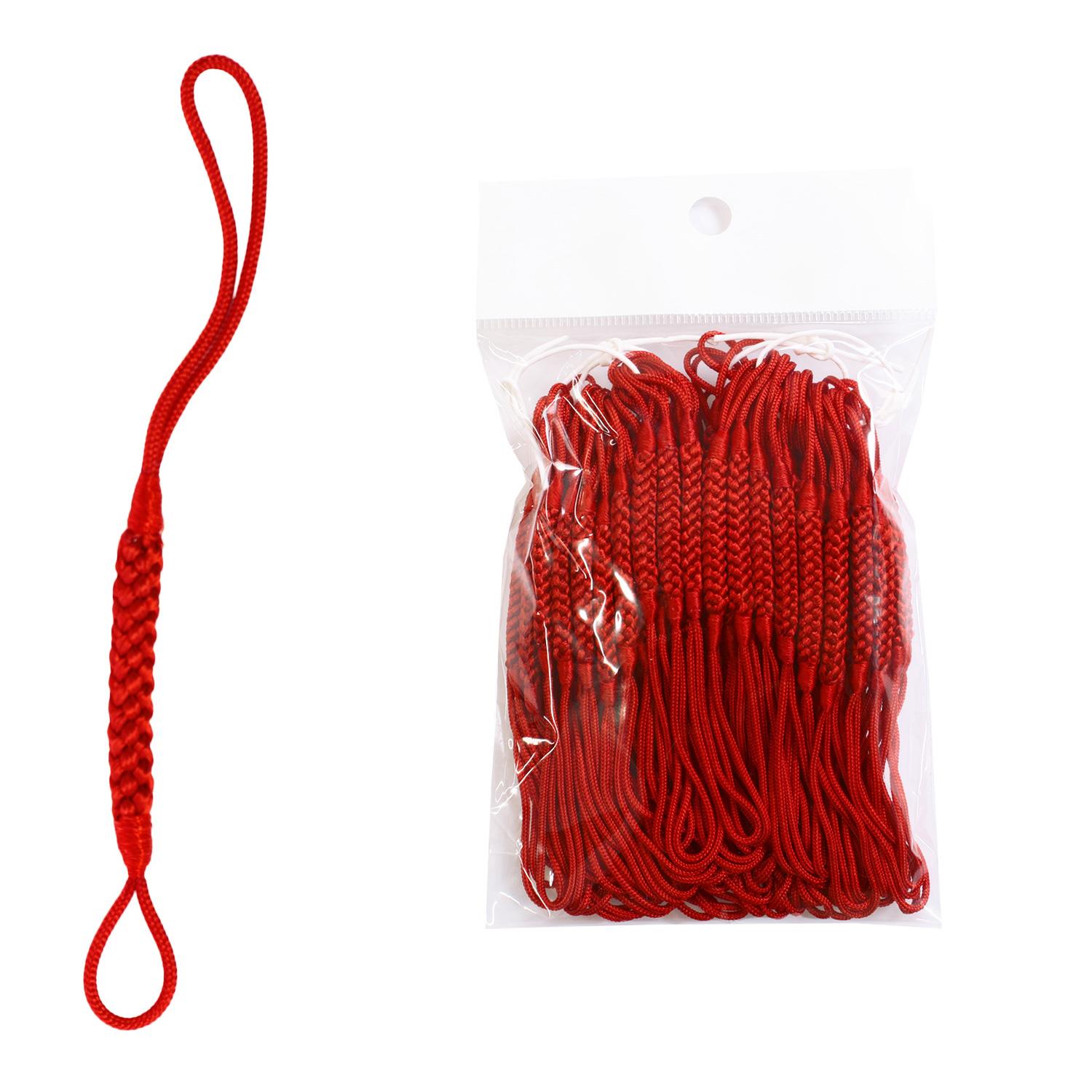 Nippon Chuko Netsuke Cord Strap 10cm 100 Pieces Red F1-1-100