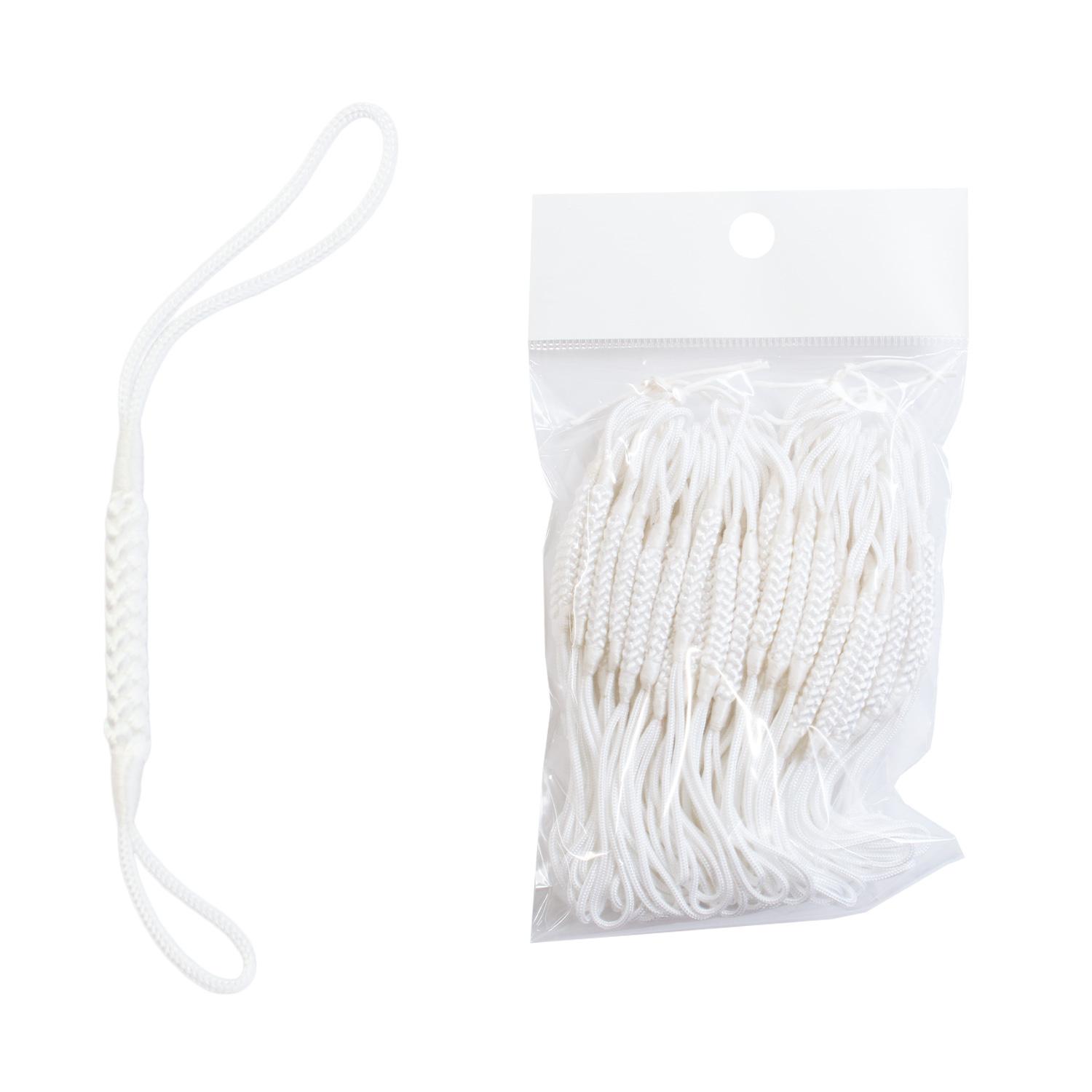 Nippon Chuko Netsuke Cord Strap 10cm 100 Pieces White F1-2-100
