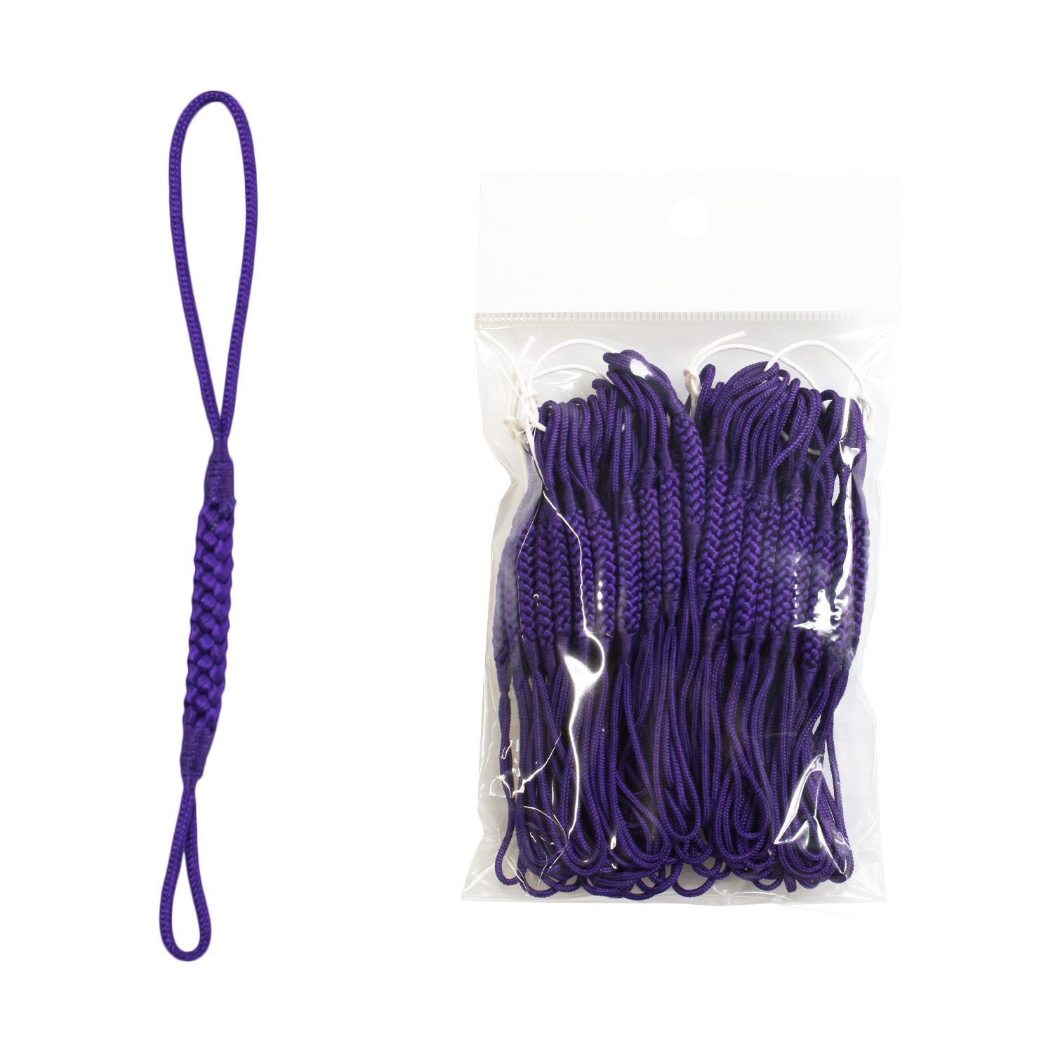 Nippon Chuko Netsuke Cord Strap 10cm 100 Pieces Purple F1-9-100