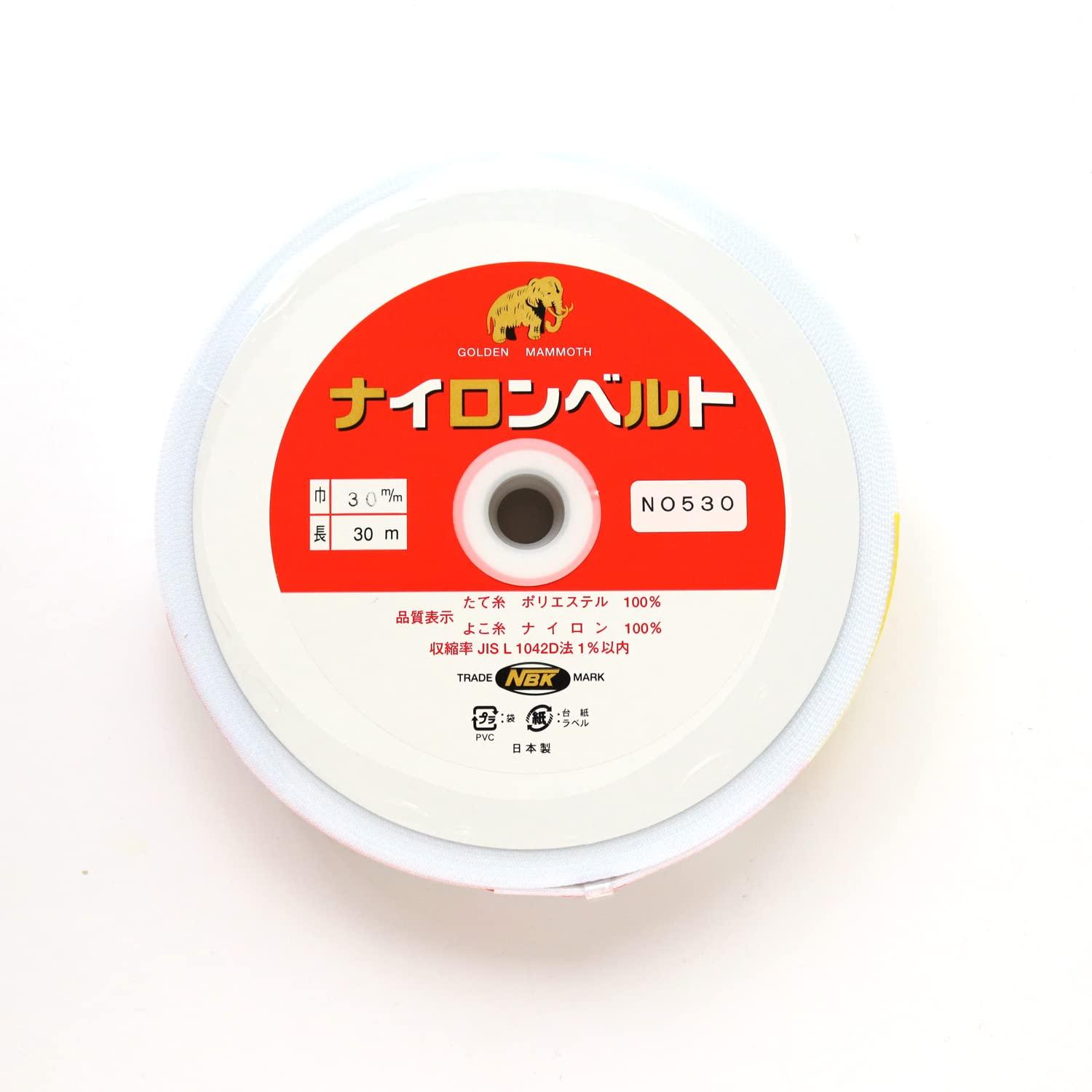 Nippon Chuko Inside Belt 30mm wide × 30m roll White F530-30W Craft Supplies Core Material Inbel