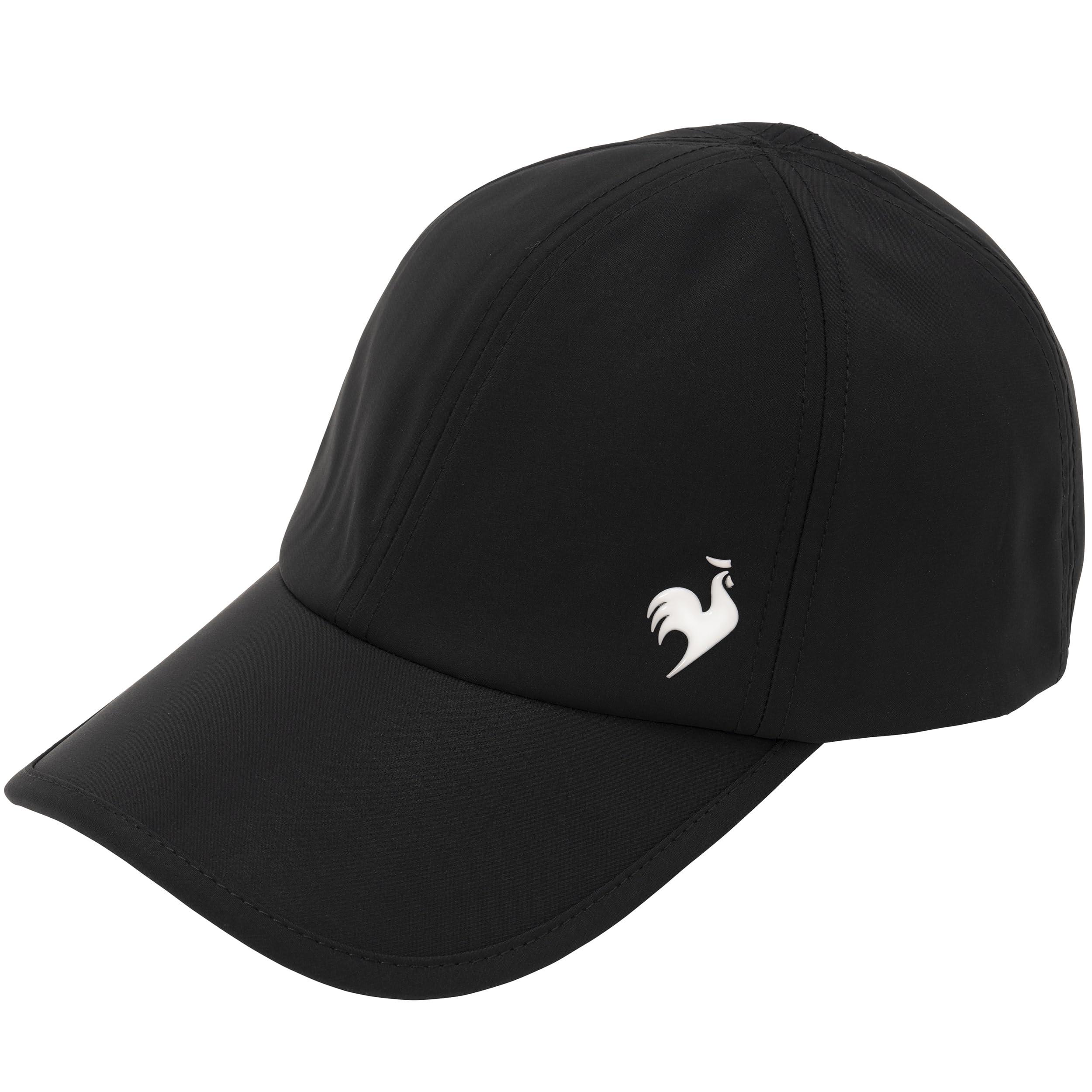 [Le Coq Sportif] Cap Hat Tennis FAN AIR Cap Partial Ventilation Sweat Training Simple Dry Classic One-Point BKWH (LN5SCP10M)