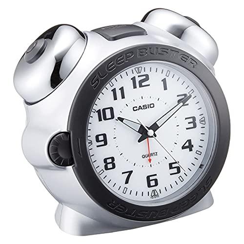 CASIO Alarm Clock Loud Alarm Clock Bell Silver Analog Sleep Buster Snooze Light TQ-645S-8JF