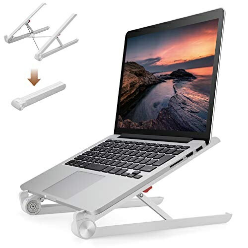 ELECOM Notebook PC Stand, Foldable, Compact, 2-Step Angle Adjustment, Compatible with Notebook PCs up to ~15.6 inches Folded Dimensions: Width 46 × Depth 290 × Height 30 mm Load Capacity: 15 kg White PCA-LTSC2WH