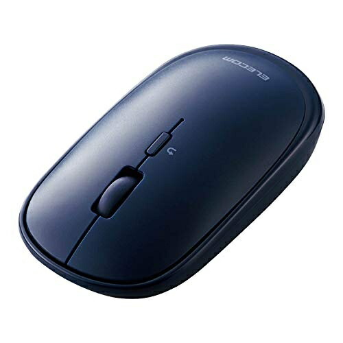 ELECOM Wireless Mouse Bluetooth Slint M-TM10BBBU Slim Quiet 4-Button with Presentation Mode Function Included Pouch Compatible with Windows, Mac, Android, iOS, iPadOS Navy Blue