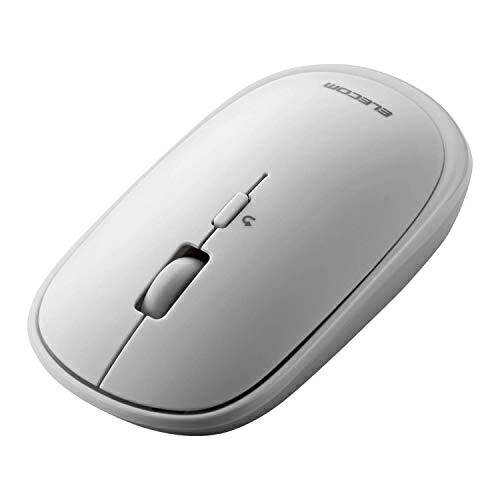 ELECOM Wireless Mouse Bluetooth Slint M-TM10BBGY Slim Quiet 4-Button with Presentation Mode Function Included Pouch Compatible with Windows, Mac, Android, iOS, iPadOS Gray