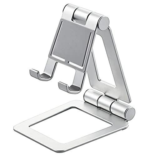 ELECOM Tablet Stand Aluminum Stand Free Angle Compatible with Nintendo Switch 5~12.9 Inch Compatible Silver TB-DSCHALSV