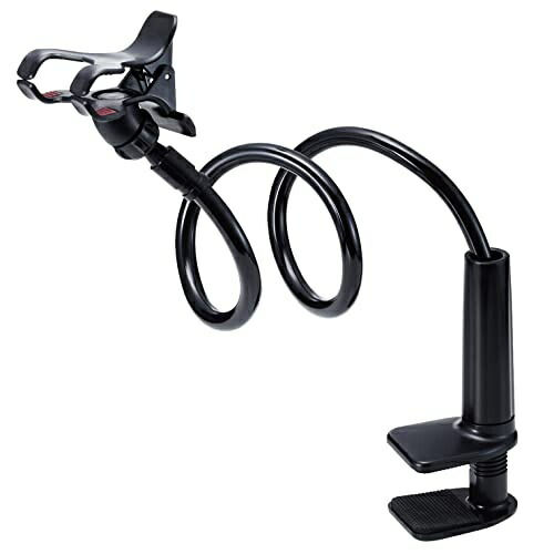 ELECOM Smartphone Stand Arm-Type Stand 100cm Black P-DSLARM100BK