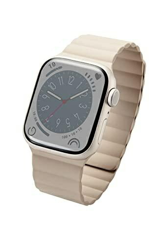[ELECOM] Apple Watch Band - Silicone Magnetic - Easy Attachment - Beige AW-41BDMAGBE