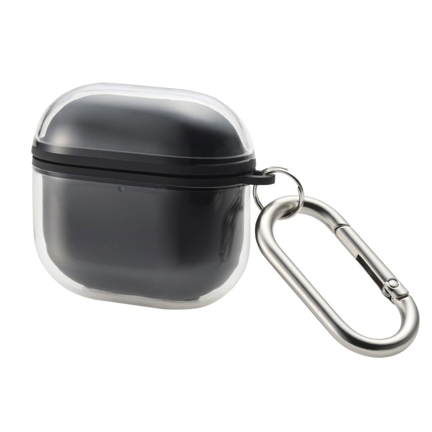 ELECOM AirPods Case for 4th Generation AirPods with Active Noise Cancellation, Shock-Resistant, MUBRAIN MagSafe Charging Compatible, Black AVA-AP06AIR2BK