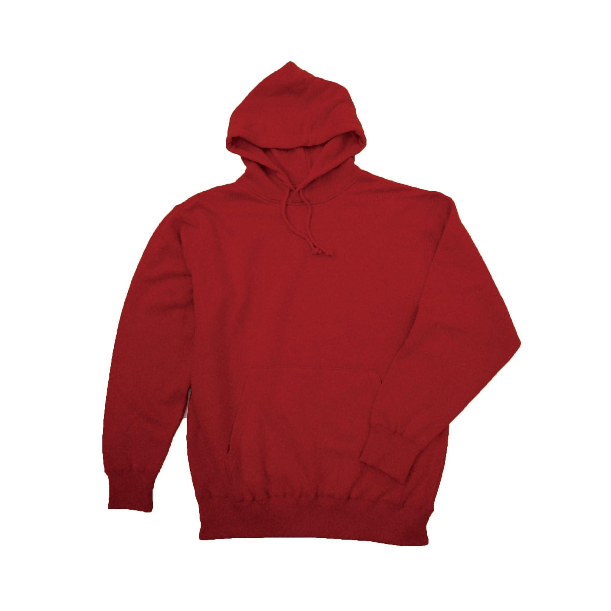 [LifeMax] Hooded Sweatshirt 10oz Hooded Pullover (Brushed Fleece Lining) Red