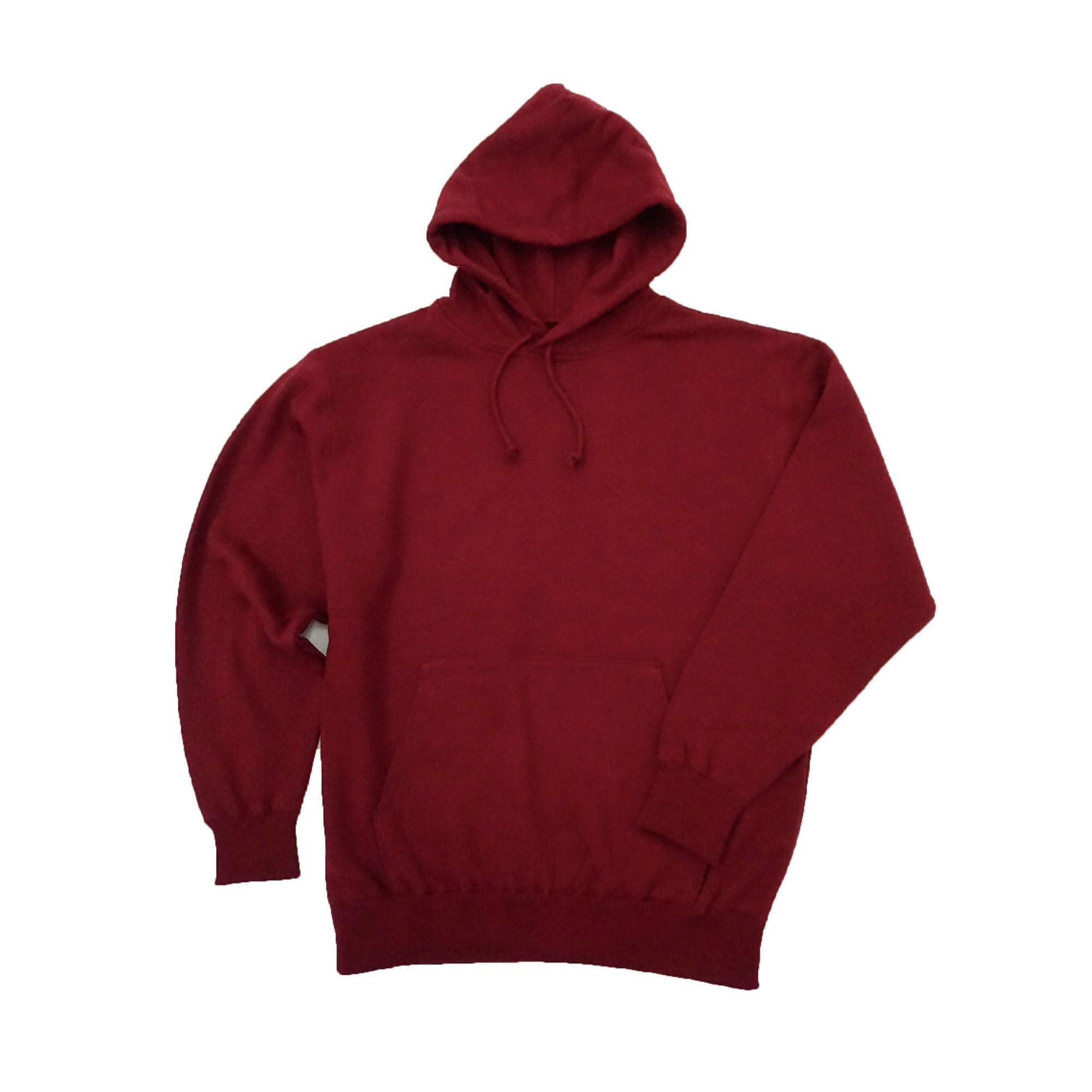 [LifeMax] Hooded Sweatshirt 10oz Hooded Pullover (Brushed Fleece Lining) Burgundy