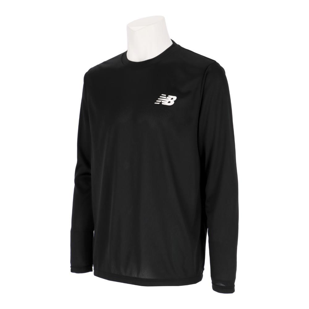 [New Balance] Soccer Training Long Sleeve Shirt (AMT45402) Long Sleeve Dry Quick-Dry Breathable Men's BK (Black) M