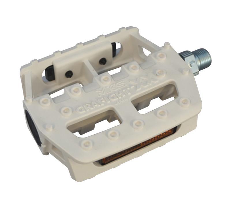 Mikashima (MKS) Bicycle Pedal GRAFIGHT-XX (Graphite-XX) 9/16-inch Axle White