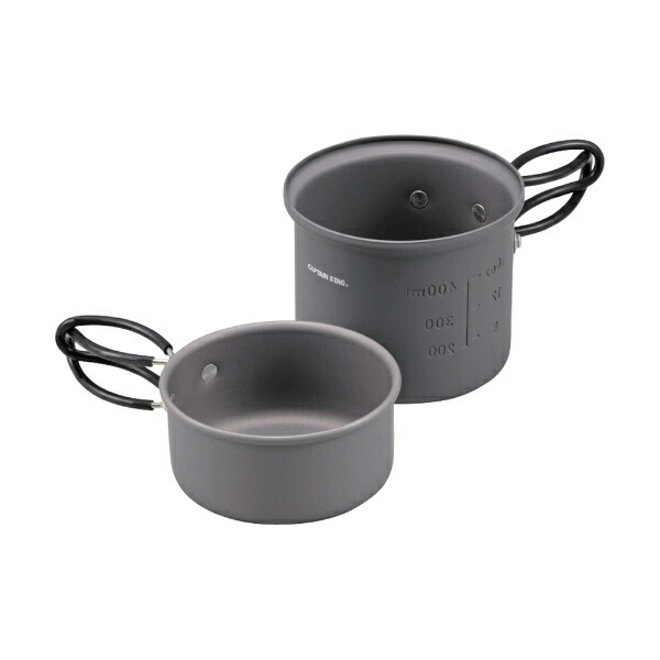 CAPTAIN STAG Outdoor Camping Cooker Set Aluminum Hard Anodized Finish Solo Cooker Set with Storage Bag S Size Trekker UH-4106